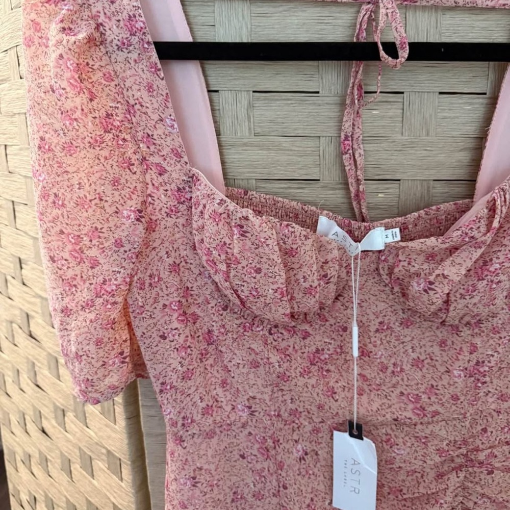 Astr Pink Mermaid Summer Formal Midi Dress - Picture 2 of 6